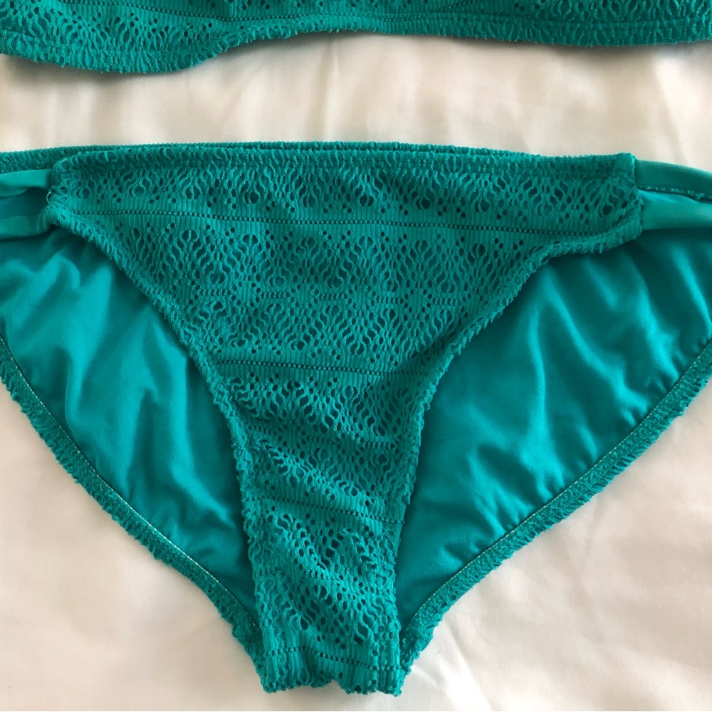 OP Teal Lace High-Neck Bikini Set - Picture 7 of 9
